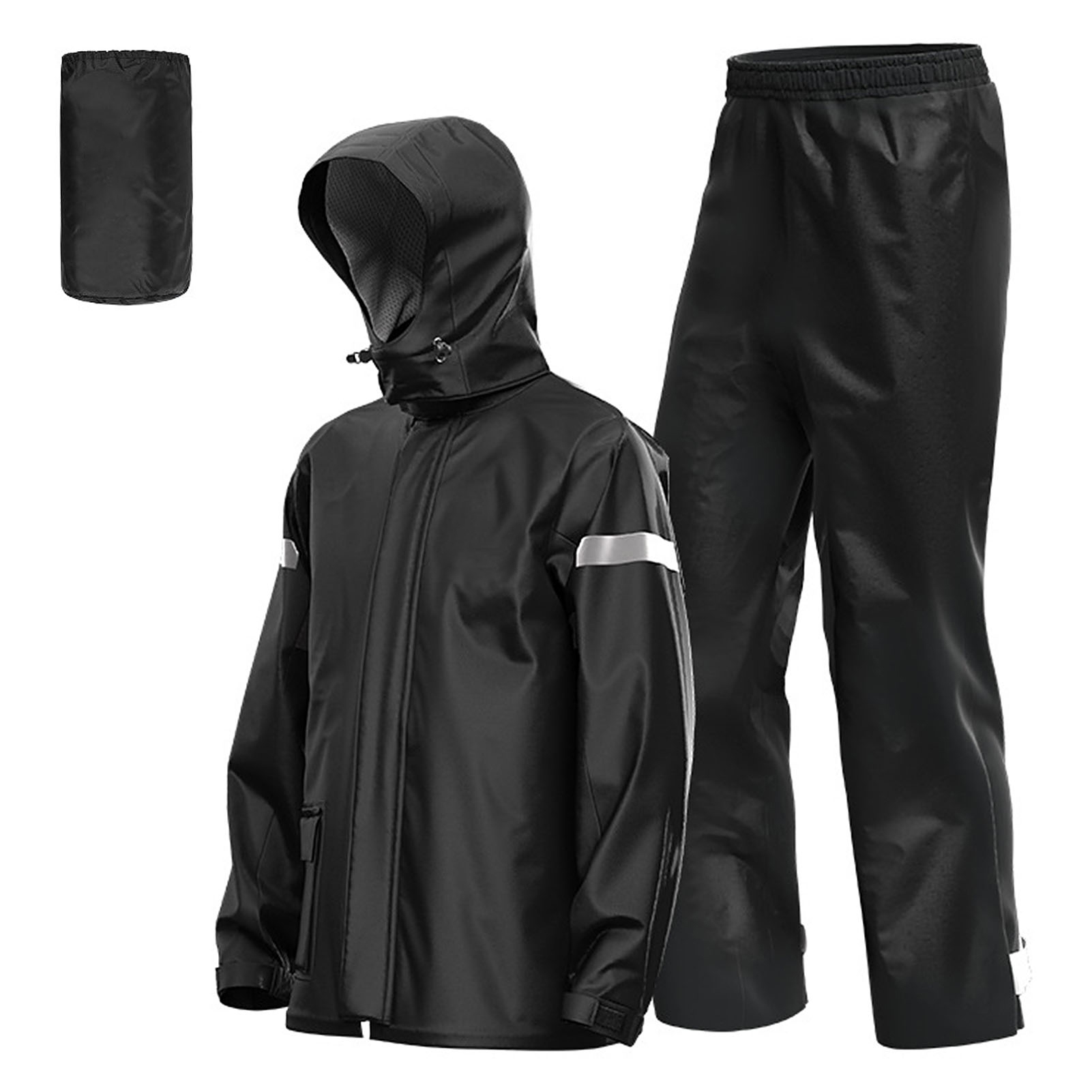 Cycling Gear For Rain - Motorrad-Regenanzug für Herren, reflektierend, wasserabweisend, Regenjacke