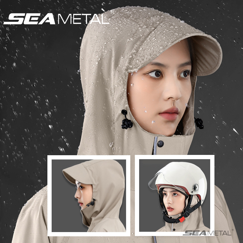 Cycling Gear For Rain - SEAMETAL Motorrad-Regenmantel, elektrischer Fahrrad-Regenmantel, Herren und