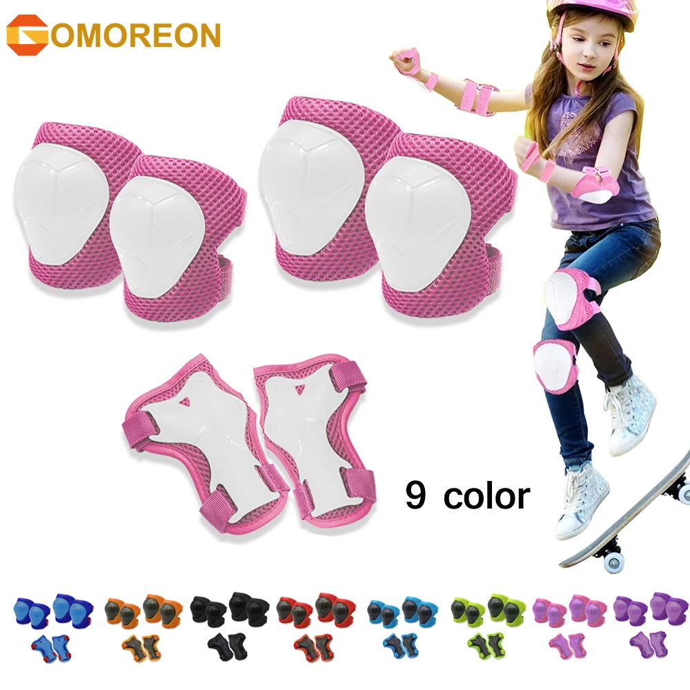 Cycling Gear For Kids - GOMOREON 6 Teile/satz Kinder Knie Pads