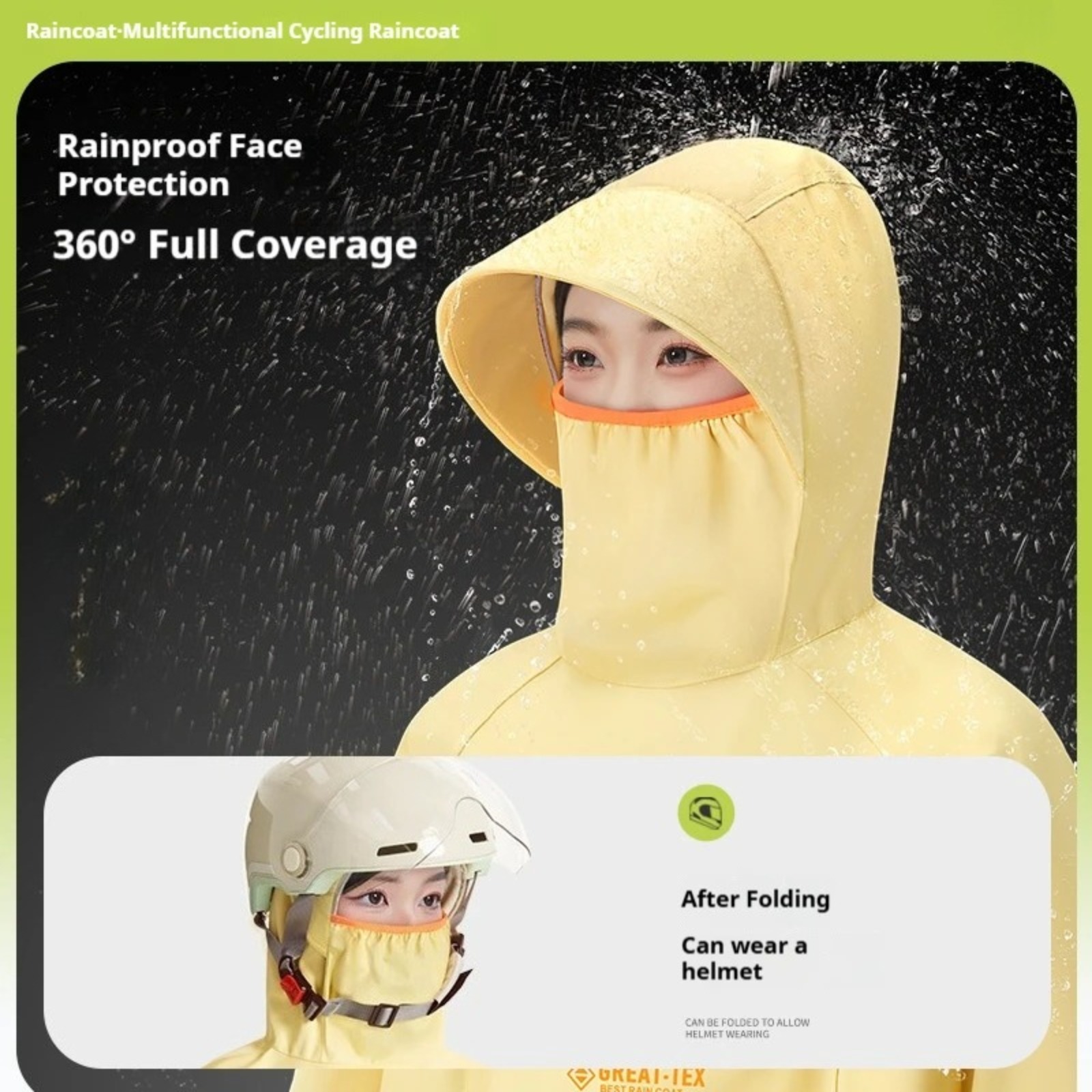 Wasserdichter Regenponcho Fahr – Cycling Gear For Rain Bewertung und Preis