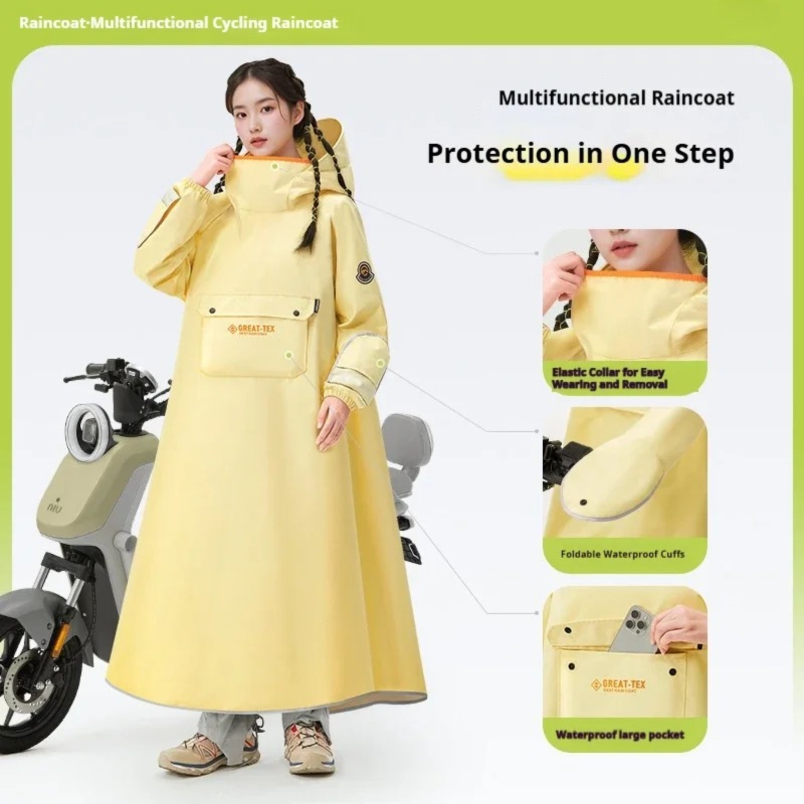 Wasserdichter Regenponcho Fahr – Cycling Gear For Rain Bewertung und Preis